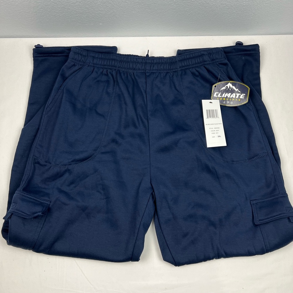 Climate Concepts Men’s Fleece Cargo  Sweatpants